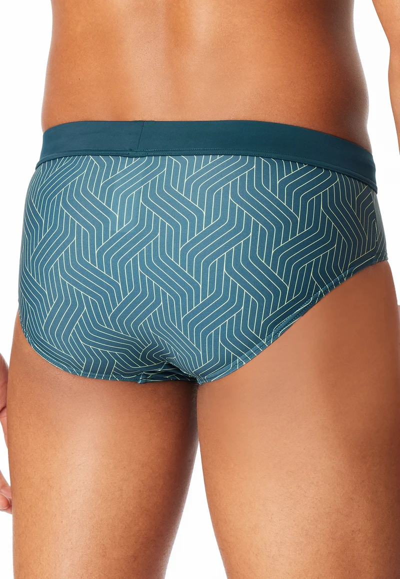 Badehose Blau gemustert - Aqua