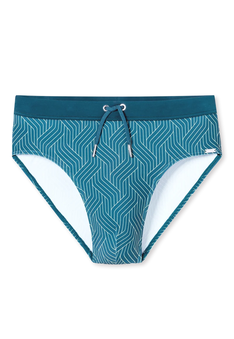 Badehose Blau gemustert - Aqua