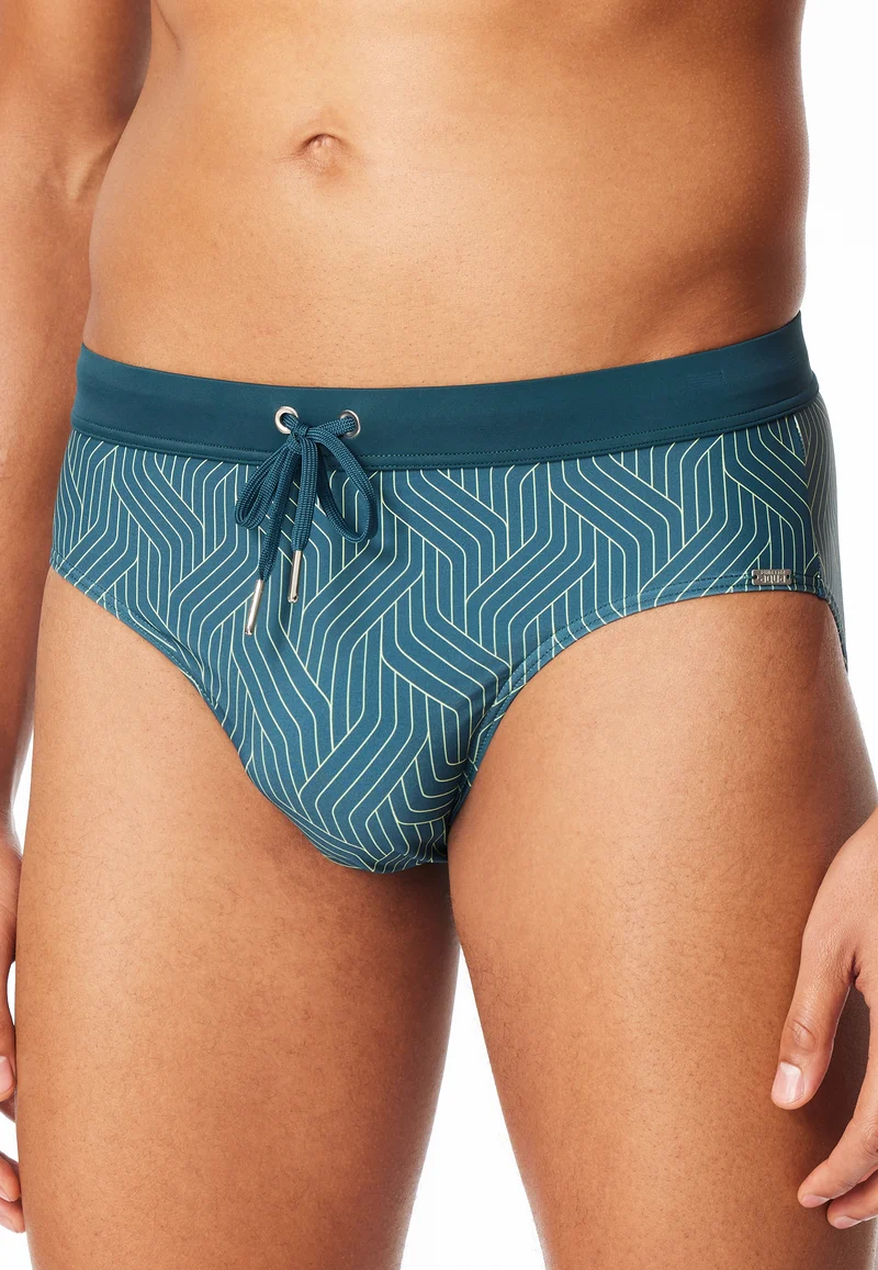 Badehose Blau gemustert - Aqua