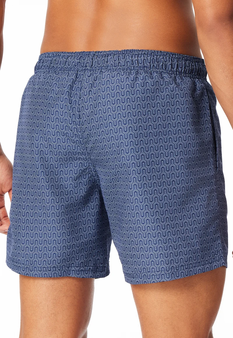Badeshorts Blau gemustert - Aqua