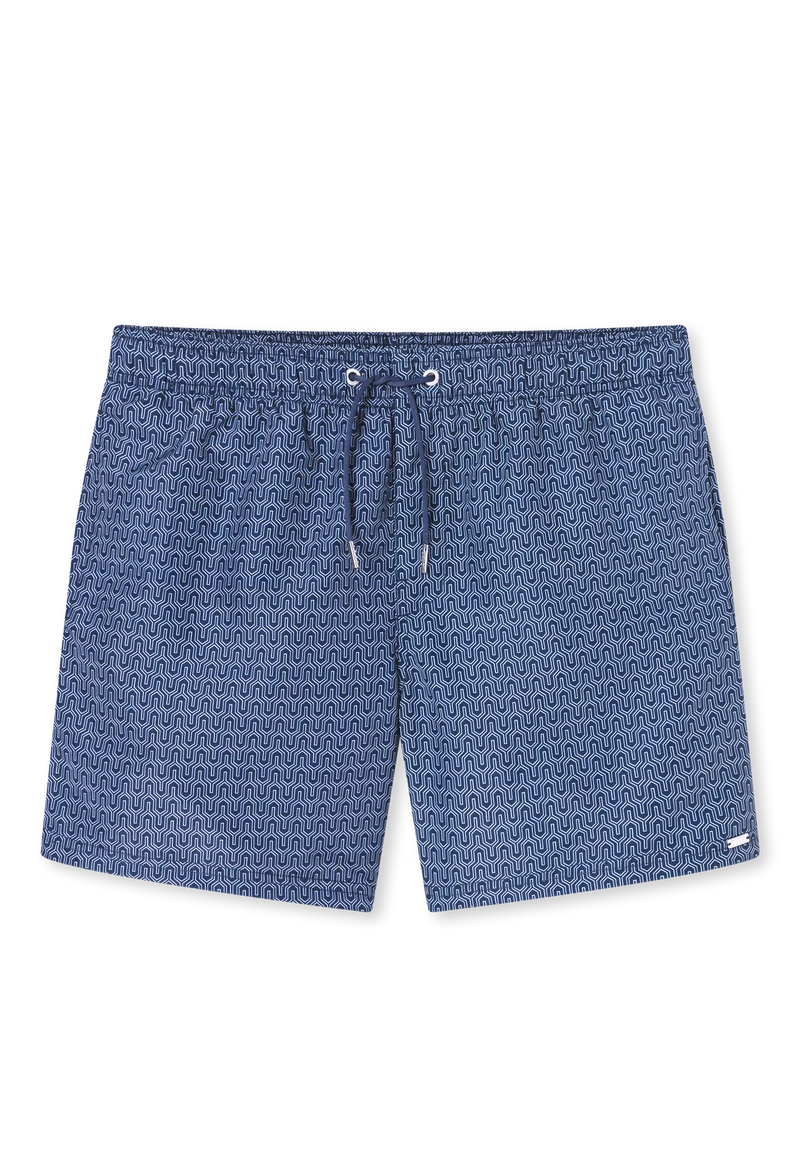 Badeshorts Blau gemustert - Aqua