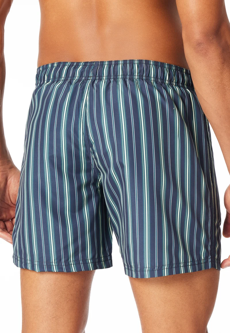 Badeshorts Blau gestreift - Aqua