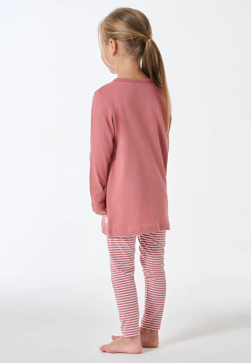 Schlafanzug Altrosa/Weiss gestreift - Kids Nightwear