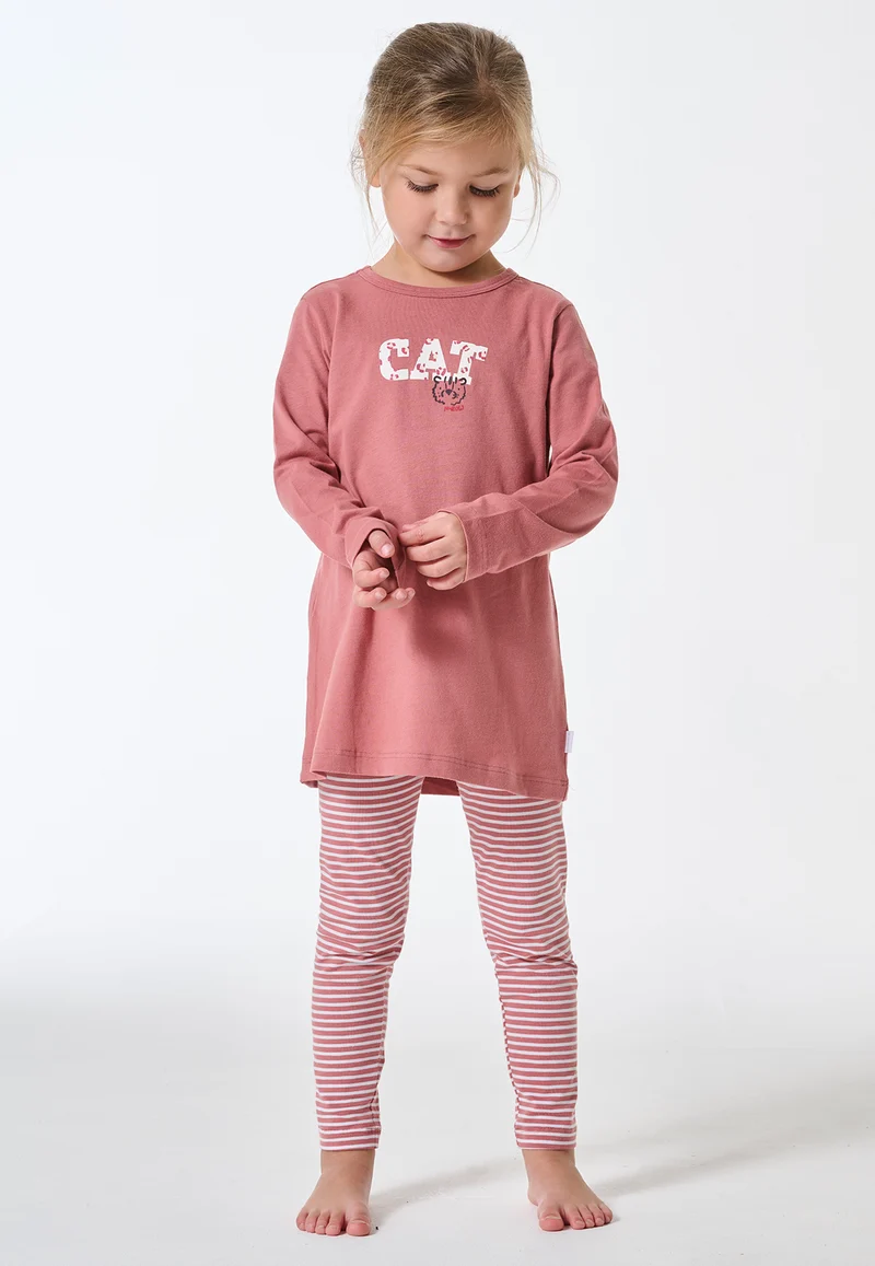Schlafanzug Altrosa/Weiss gestreift - Kids Nightwear