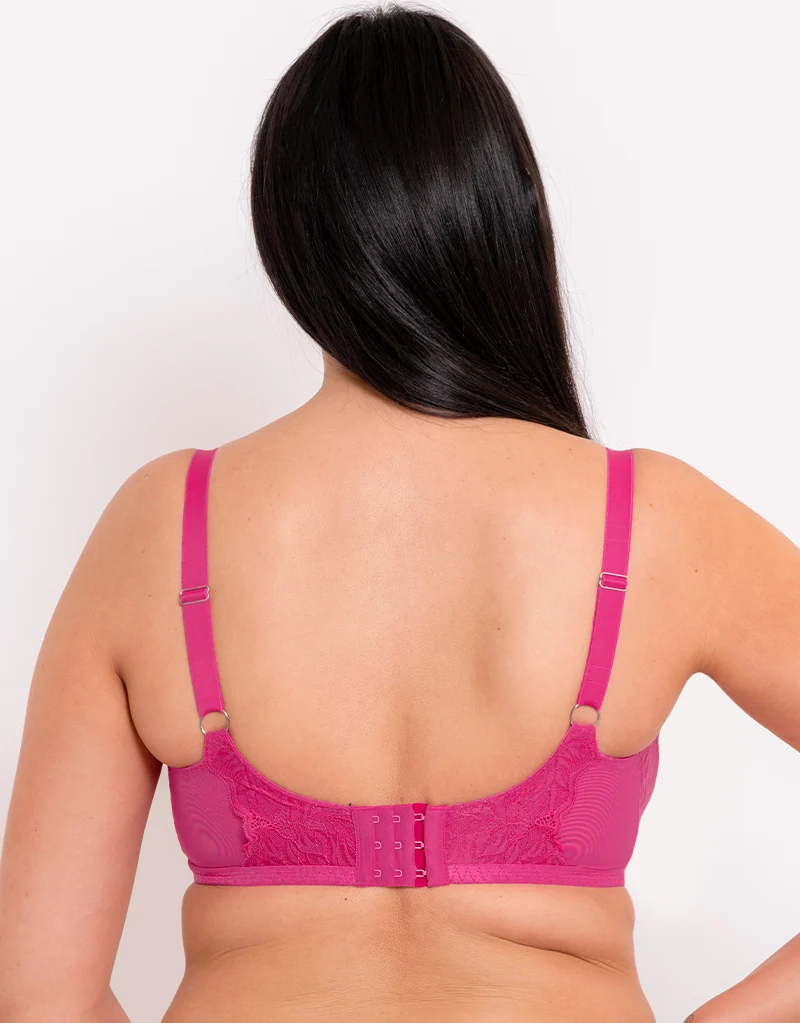 Curvy Kate Lace Daze Balcony Bra Lipstick Pink