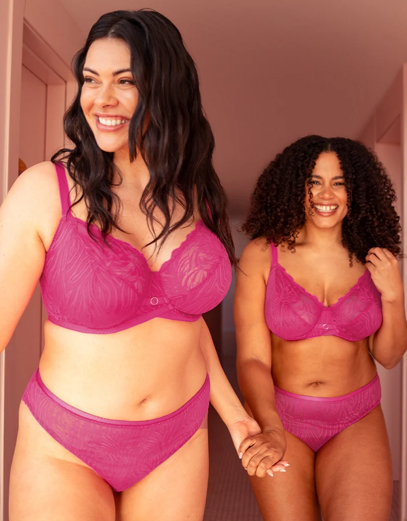 Curvy Kate Lace Daze Balcony Bra Lipstick Pink