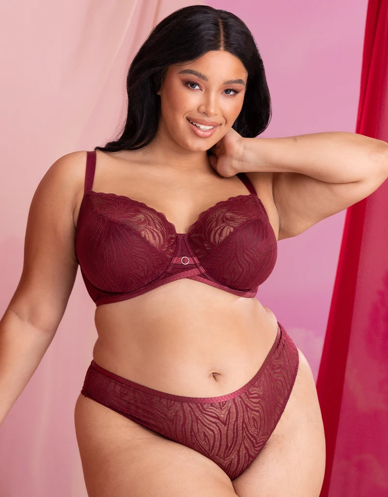 Curvy Kate Lace Daze Balcony Bra Claret