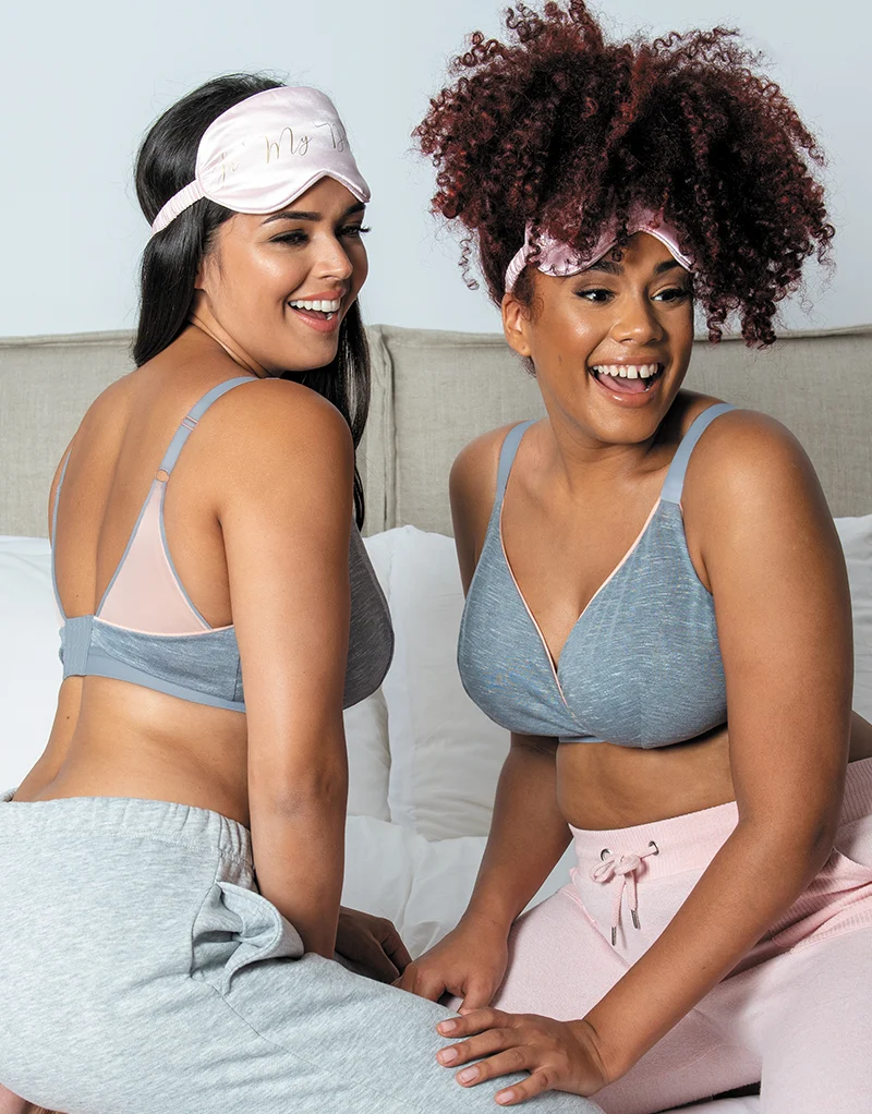 Curvy Kate In My Dreams Non-Wired Bralette Grey/Peach