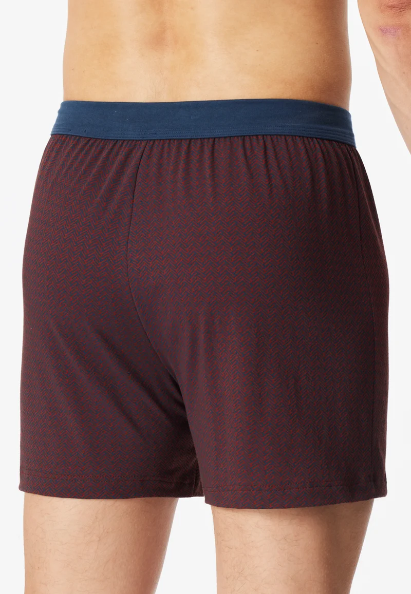 Boxershorts mit Knopfleiste Rot gemustert - Comfort Fit