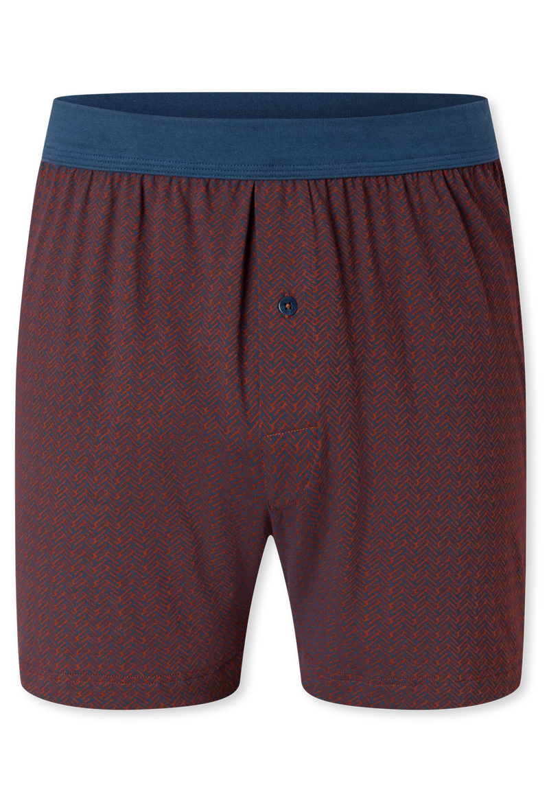 Boxershorts mit Knopfleiste Rot gemustert - Comfort Fit