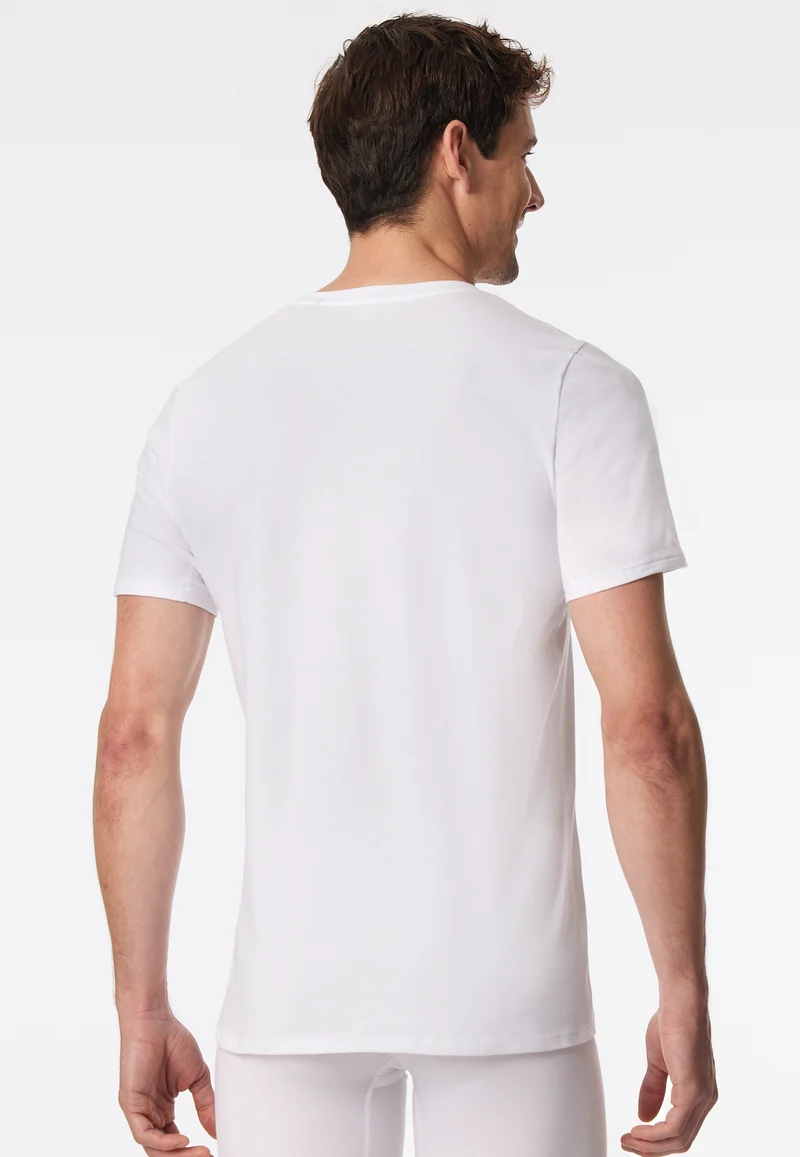 T-Shirt V-Ausschnitt Weiss - Premium Cotton