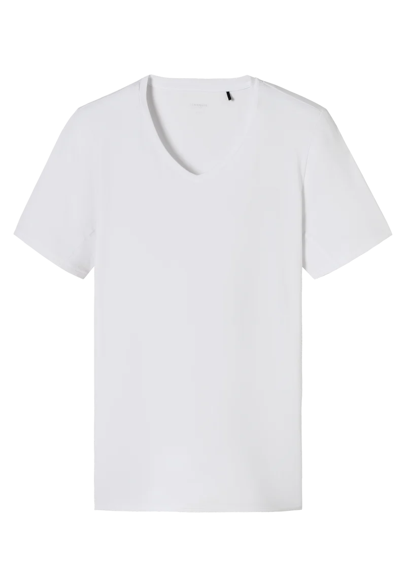 T-Shirt V-Ausschnitt Weiss - Premium Cotton