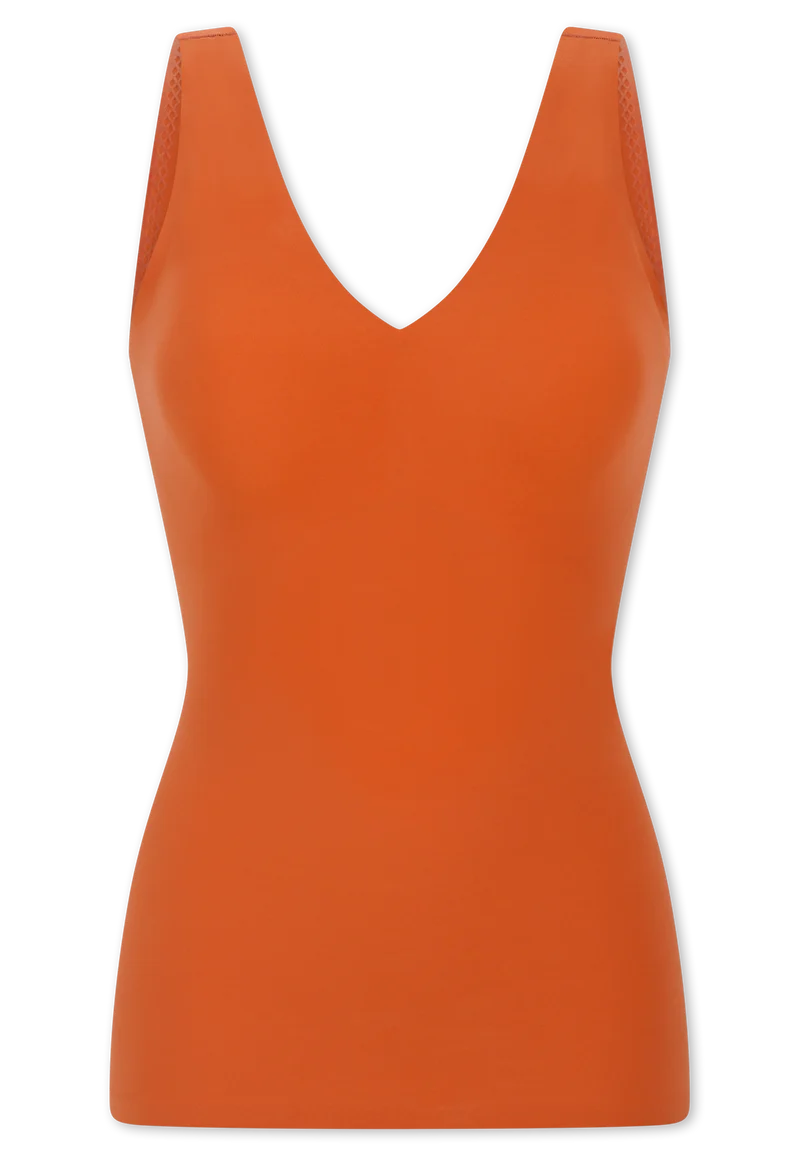 BH-Top Seamless mit herausnehmbaren Pads Orange - Invisible Soft