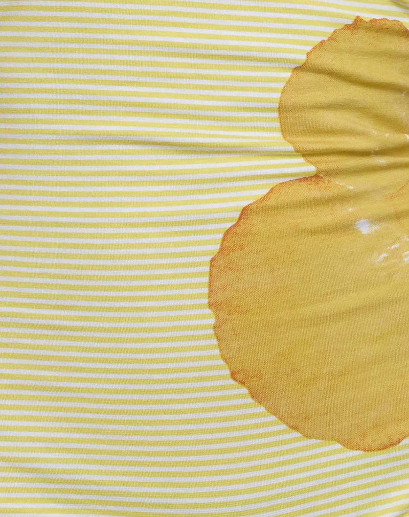 Combinaison Umeko en tissu floral rayé Buttermilk