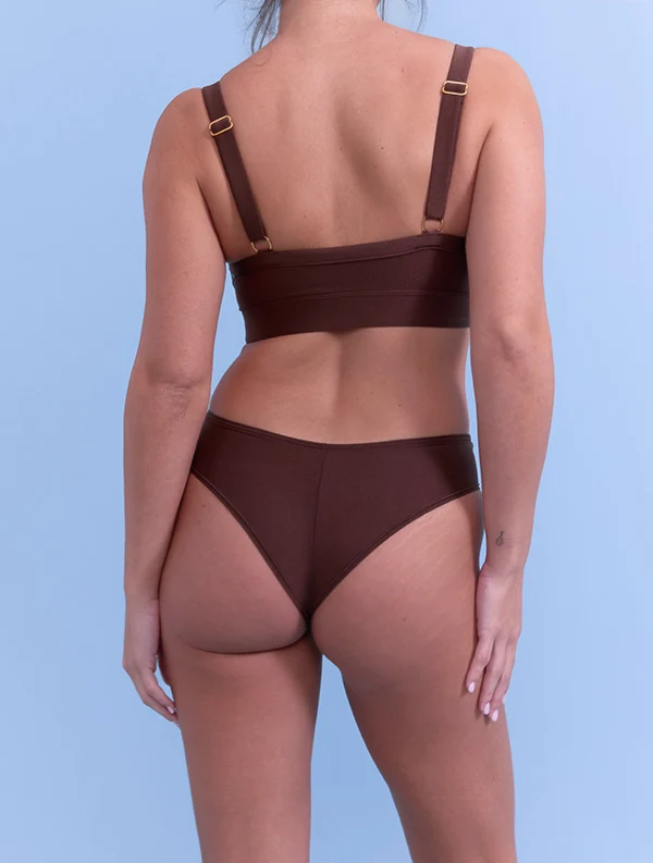 Brassière Paula++ - Nylon recyclé - Chocolate-Gloss