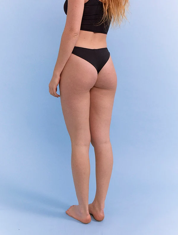 Tanga Liora - Polyamide recyclé - Black-Gloss