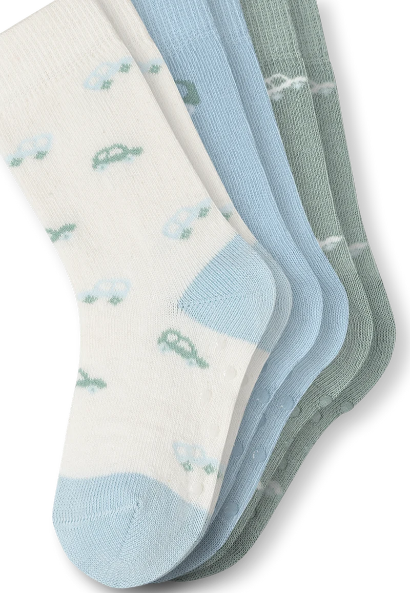 Stoppersocken Baby 3er-Pack Bunt gemustert - Legwear Baby