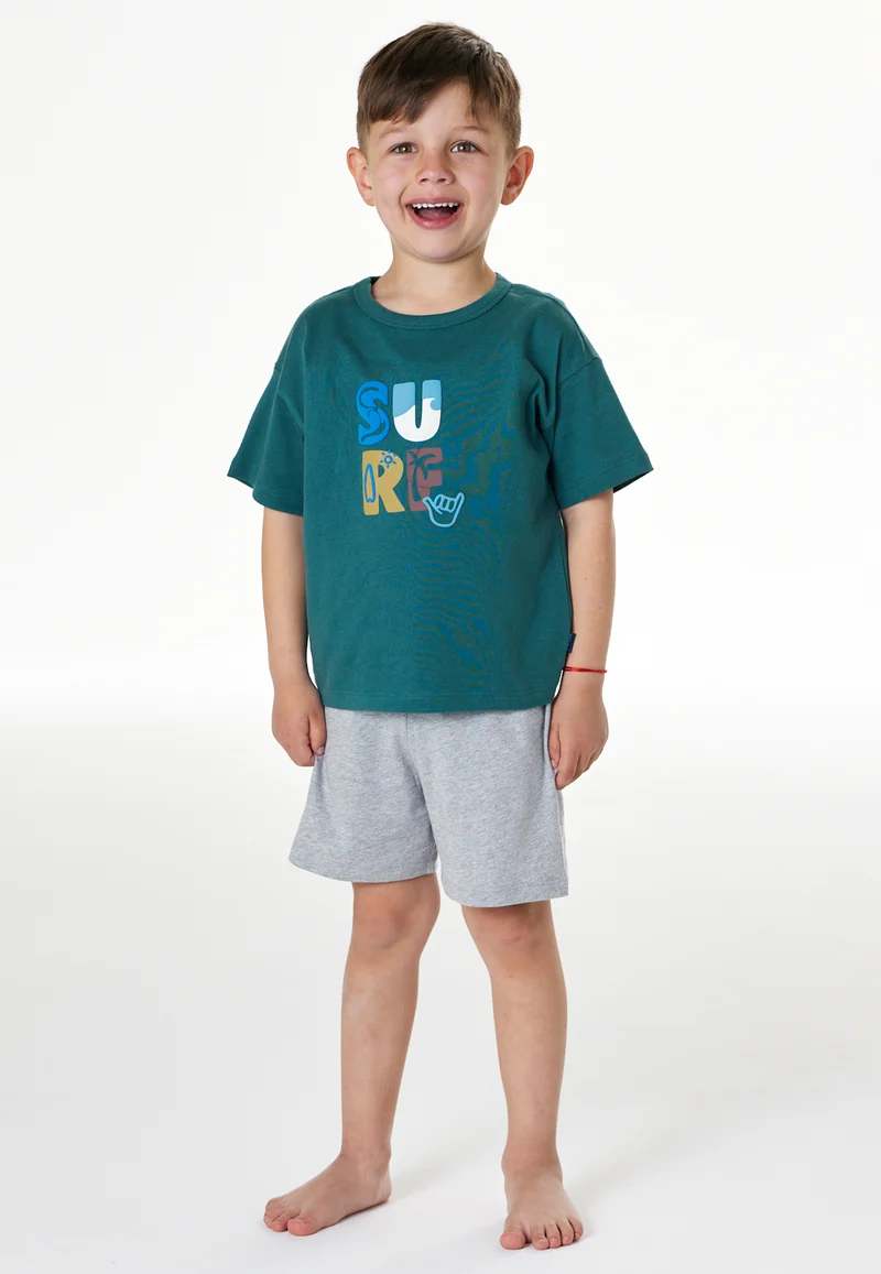 Schlafanzug kurz Grau/Blau - Kids Nightwear