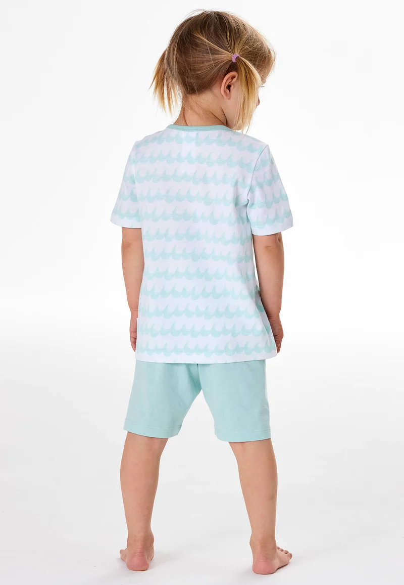 Schlafanzug kurz Blau/Weiss gemustert - Kids Nightwear