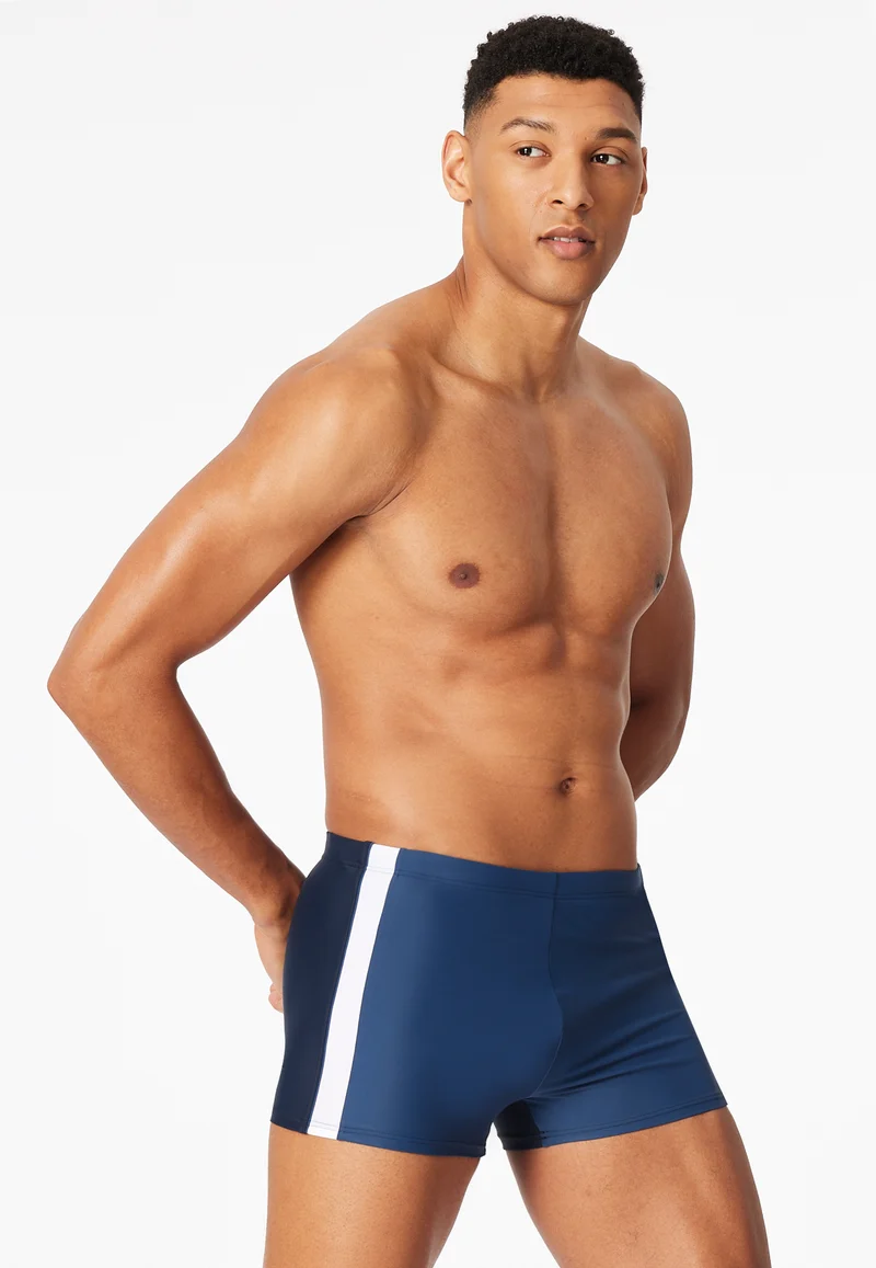 Badehose Blau/Schwarz - Aqua