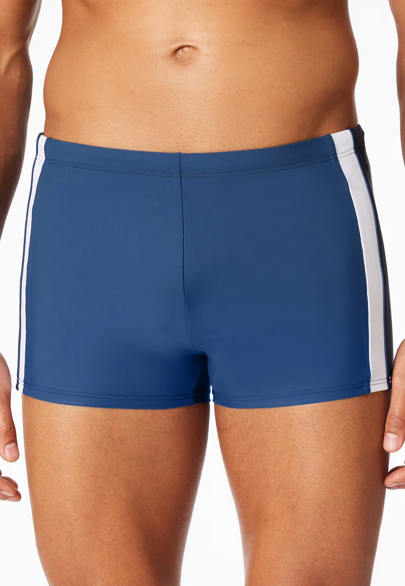Badehose Blau/Schwarz - Aqua