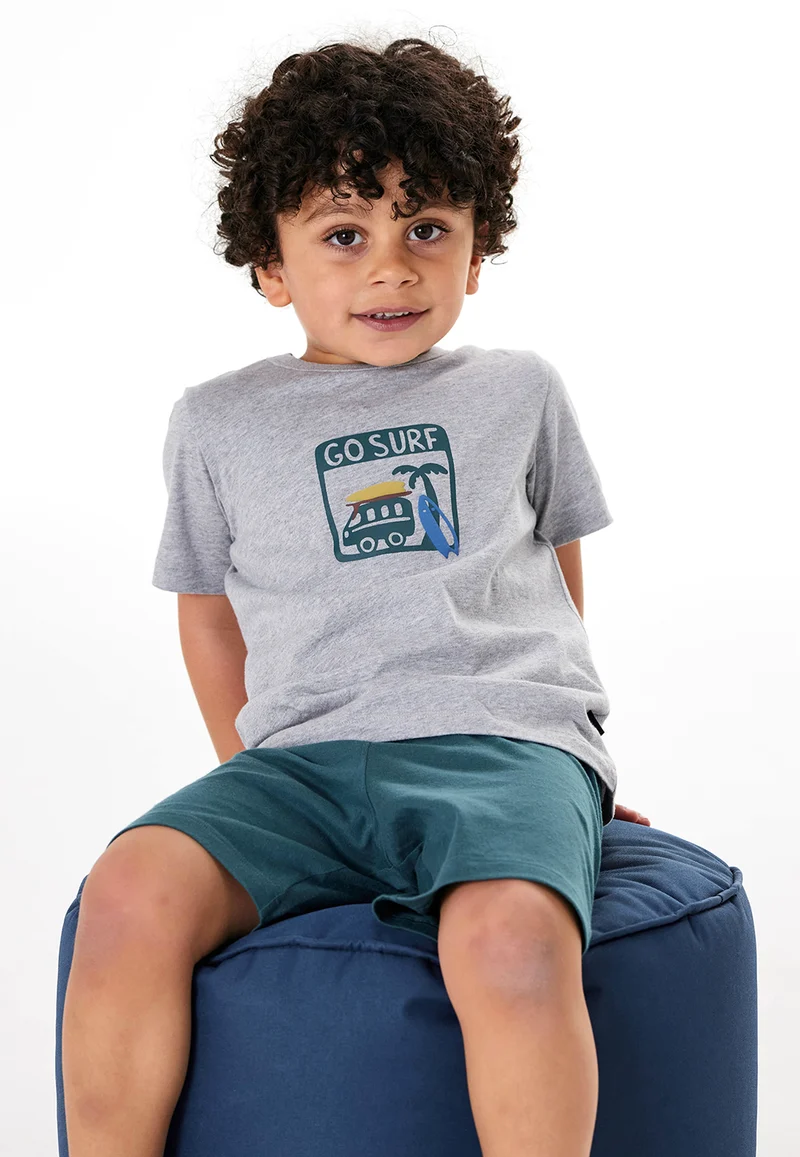 Schlafanzug kurz Grau/Blau - Kids Nightwear