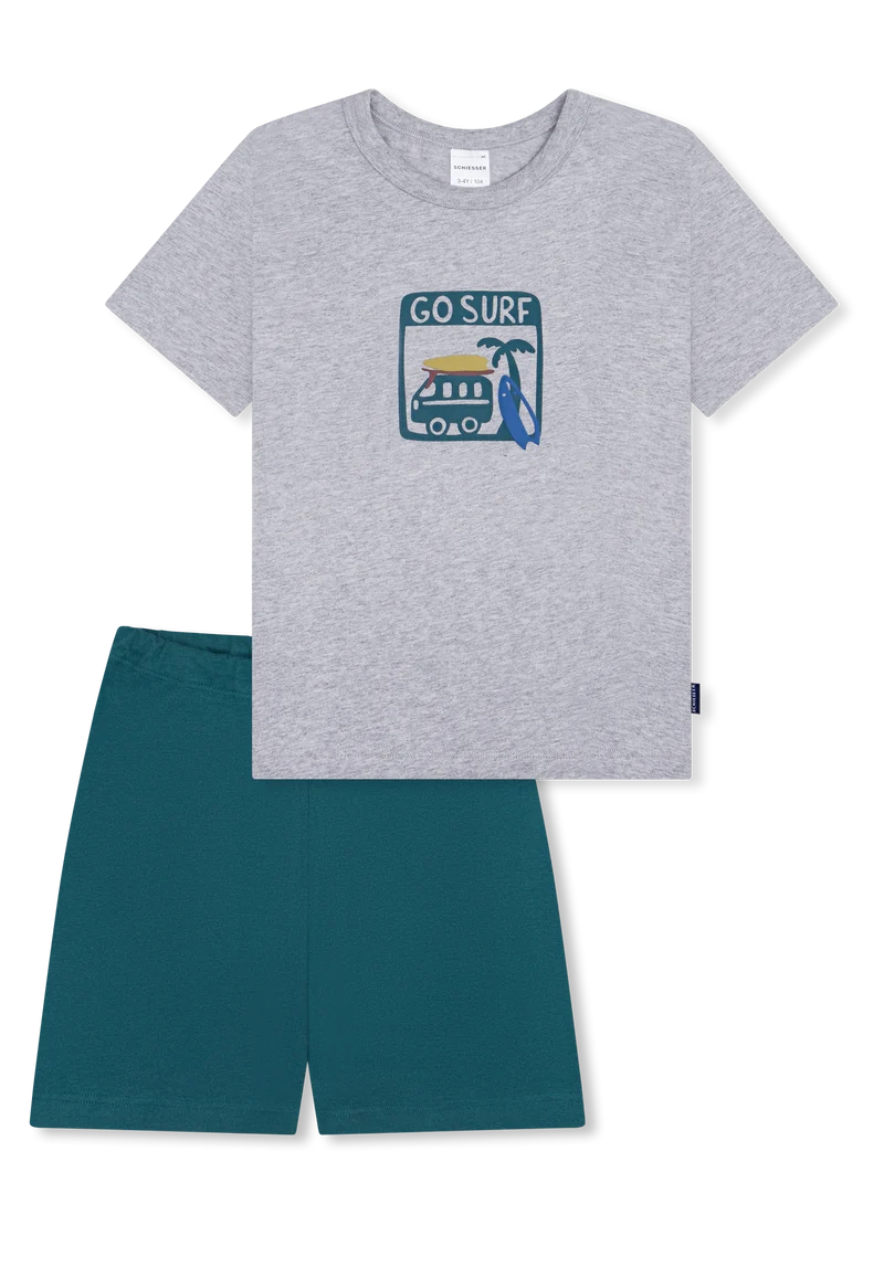 Schlafanzug kurz Grau/Blau - Kids Nightwear