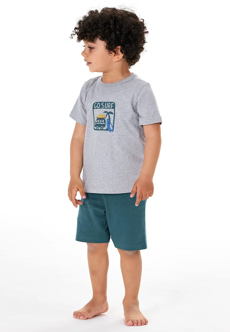 Schlafanzug kurz Grau/Blau - Kids Nightwear