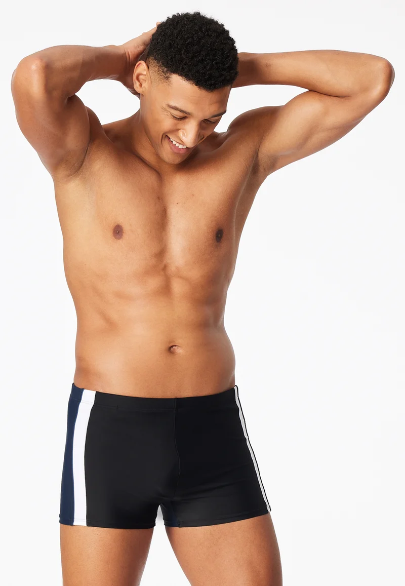 Badehose Schwarz/Blau - Aqua