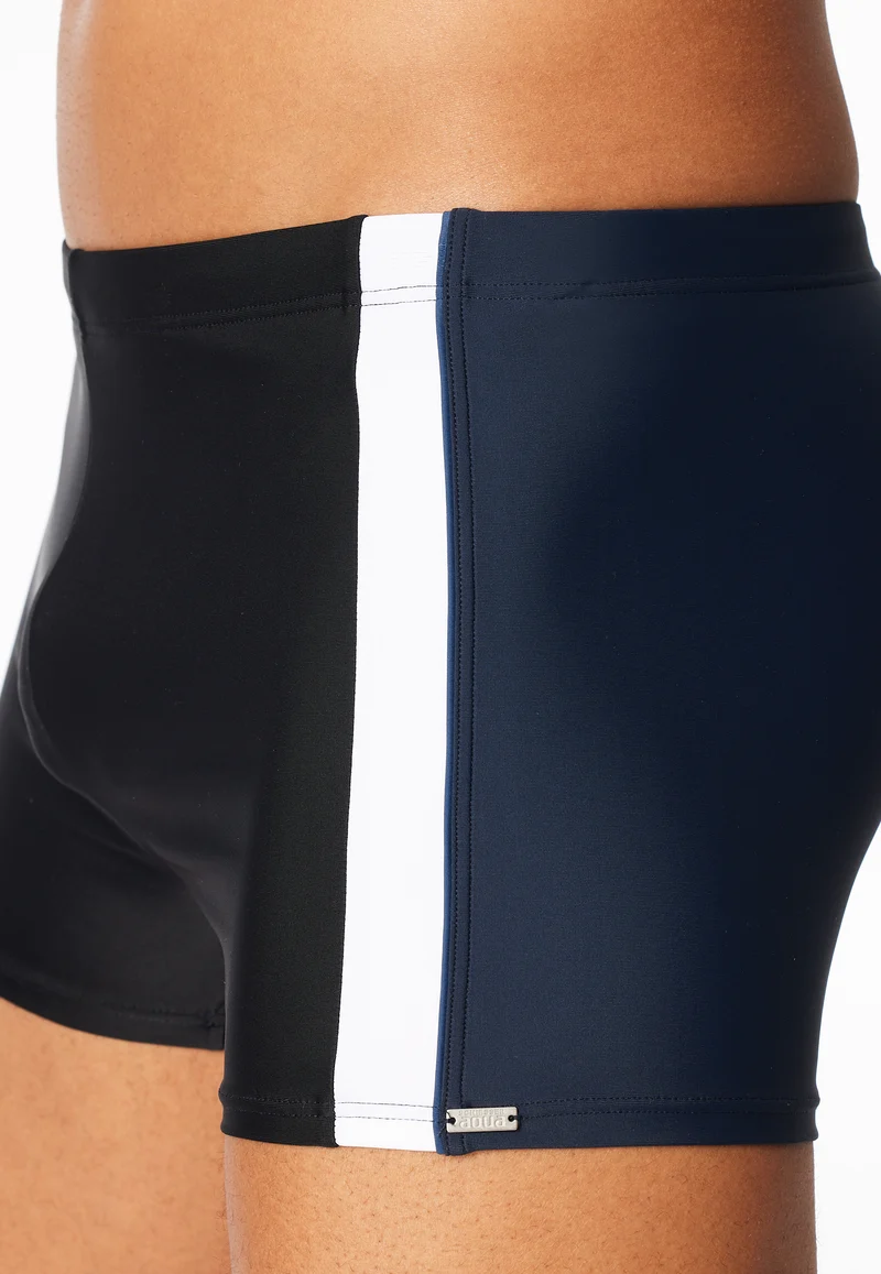 Badehose Schwarz/Blau - Aqua