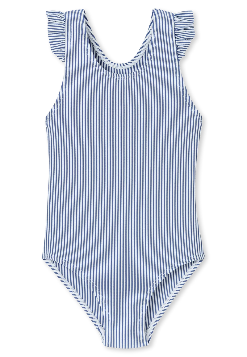 Badeanzug Dunkelblau gestreift - Aqua