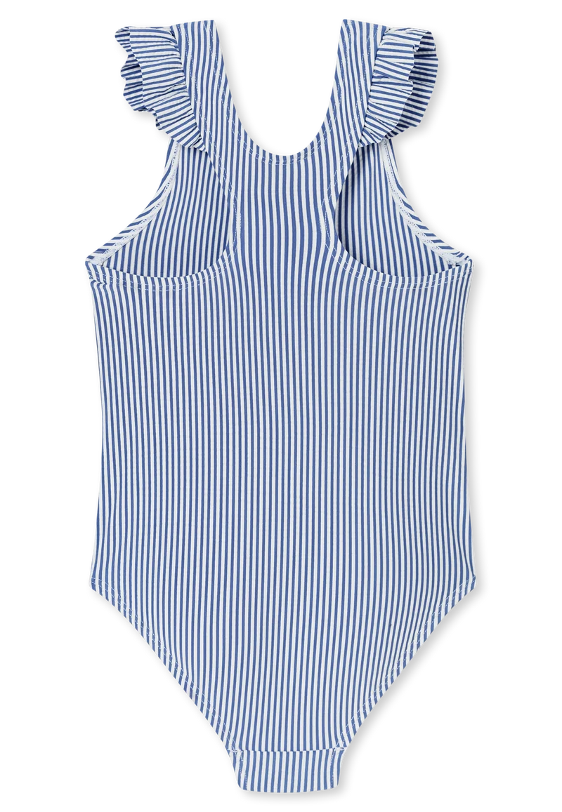 Badeanzug Dunkelblau gestreift - Aqua