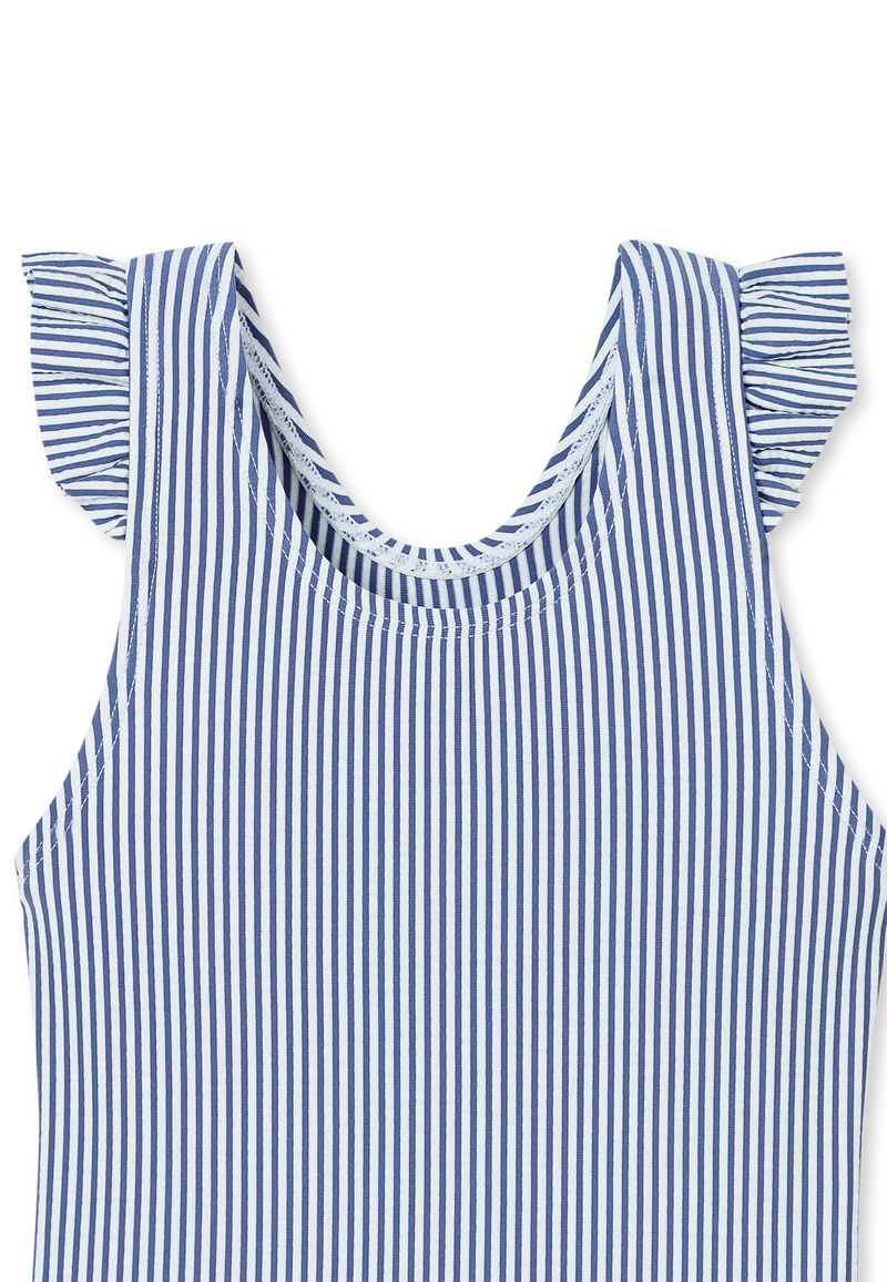 Badeanzug Dunkelblau gestreift - Aqua