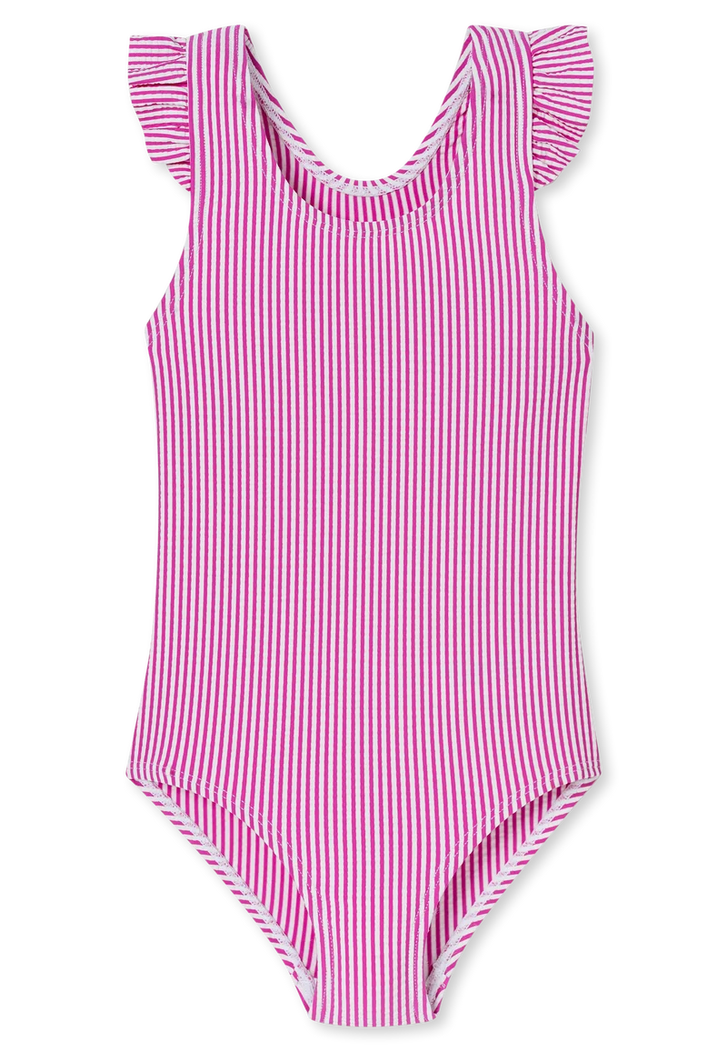 Badeanzug Pink gestreift - Aqua