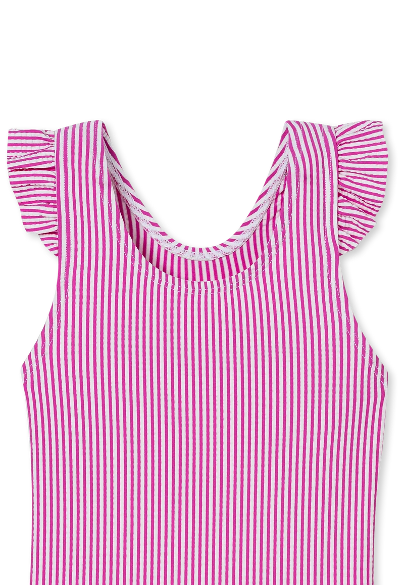 Badeanzug Pink gestreift - Aqua