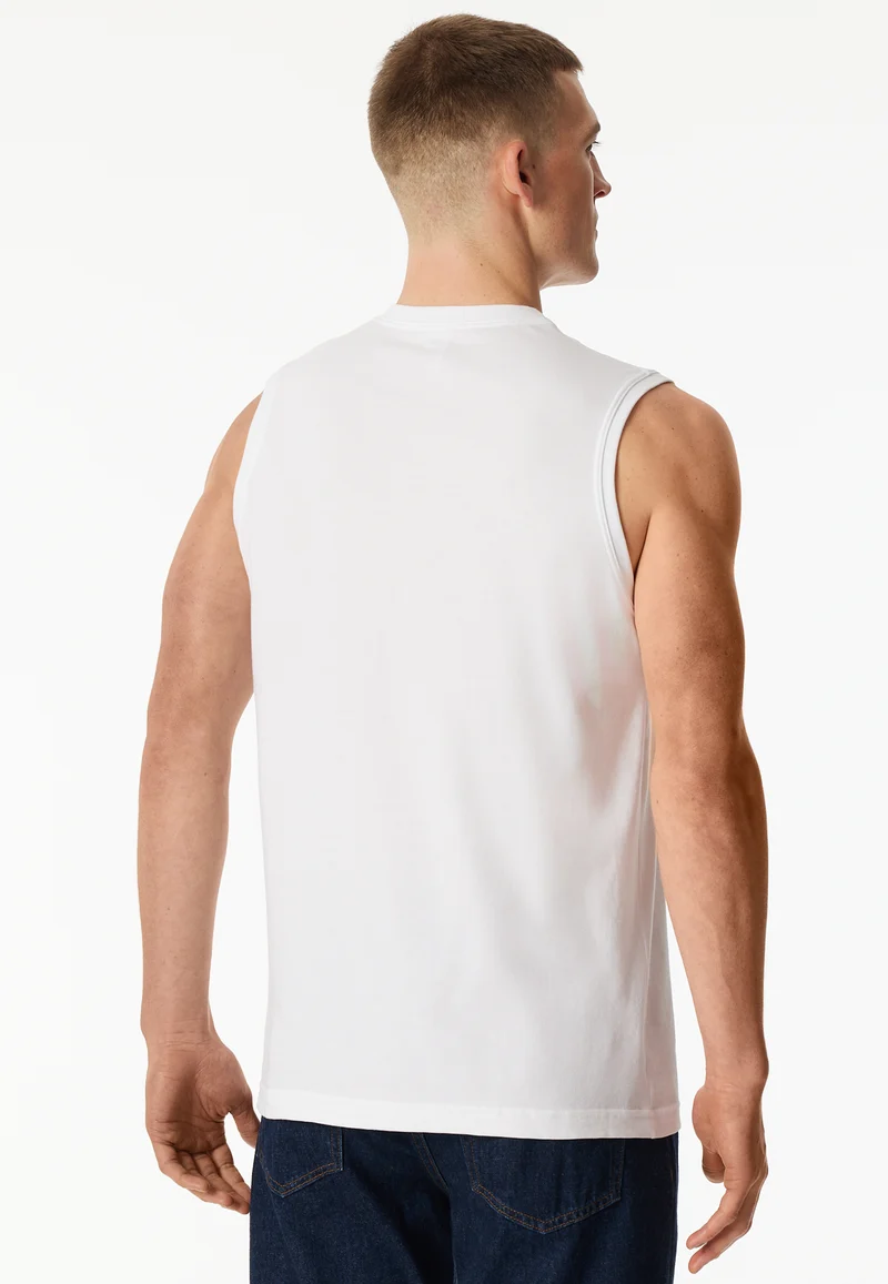 Shirt ärmellos 2er-Pack Weiss - Essentials