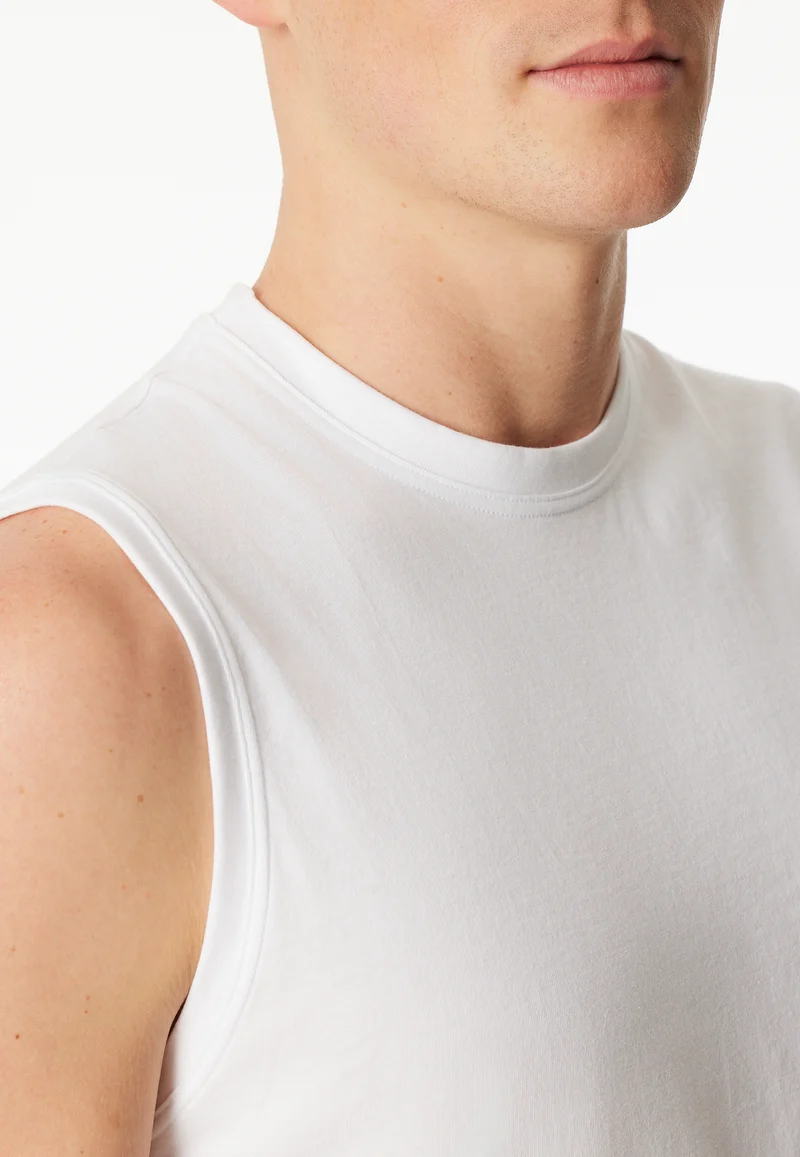 Shirt ärmellos 2er-Pack Weiss - Essentials