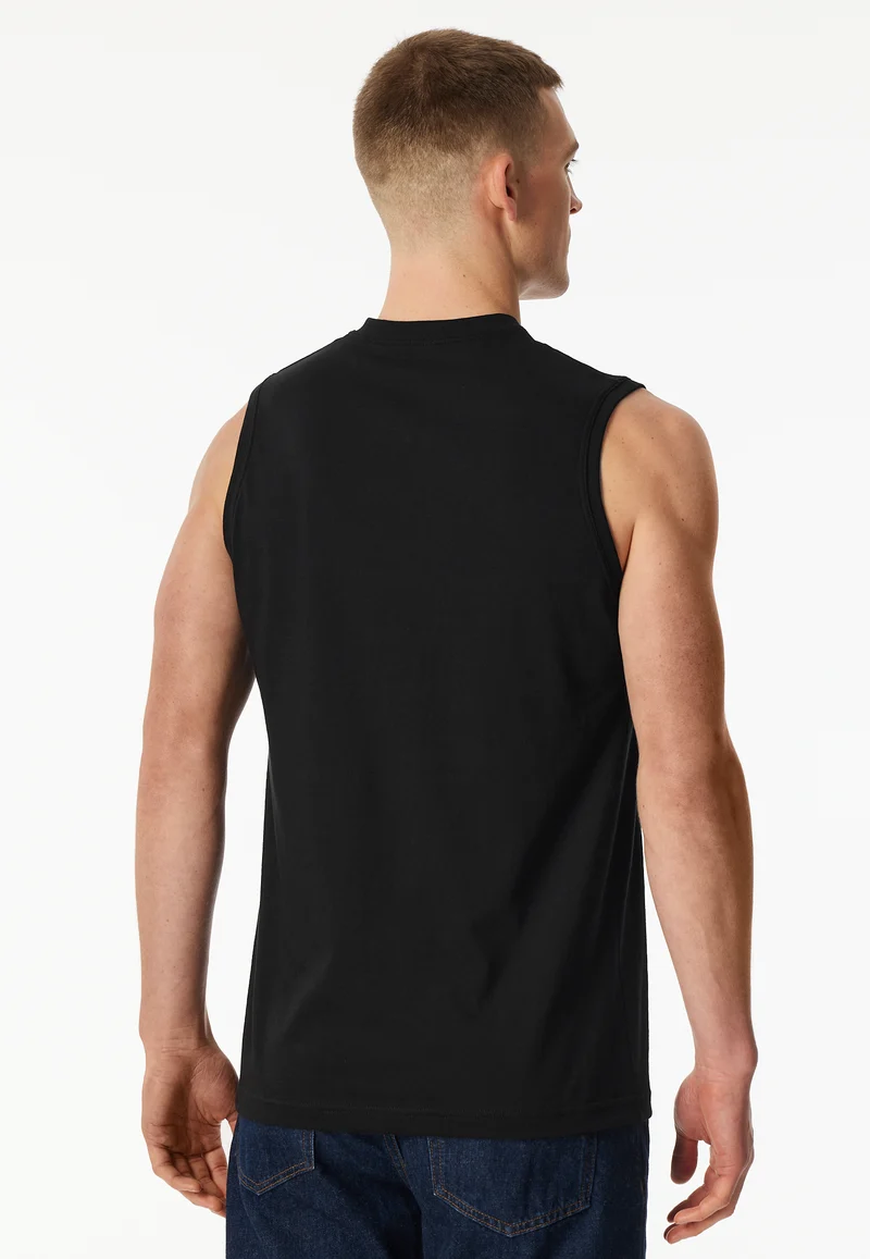 Shirt ärmellos 2er-Pack Schwarz - Essentials