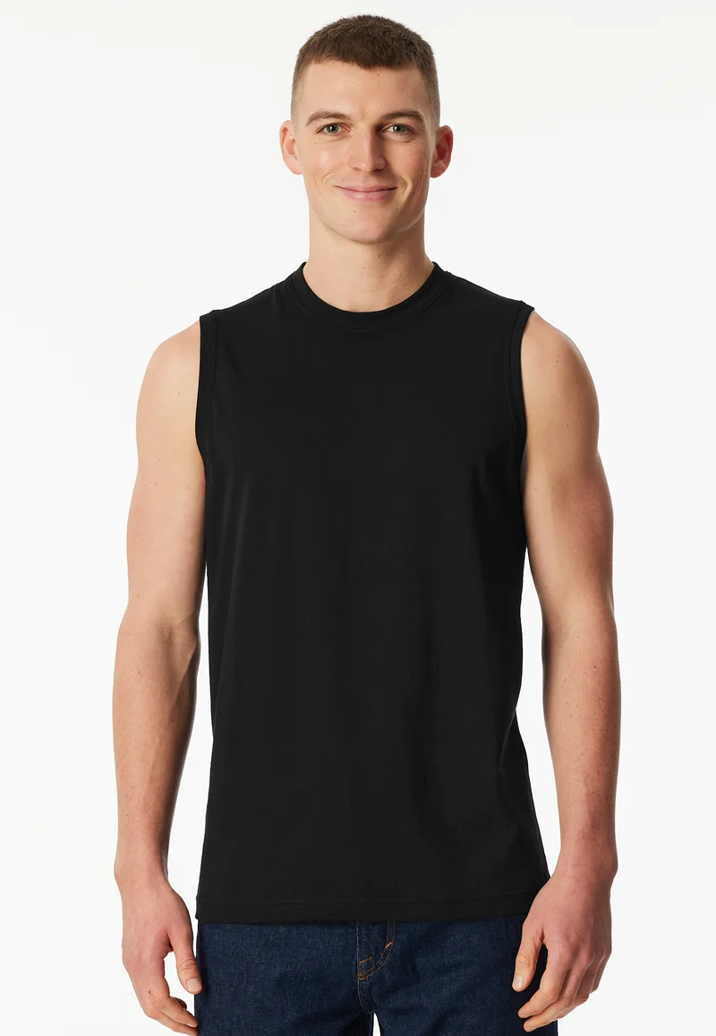 Shirt ärmellos 2er-Pack Schwarz - Essentials