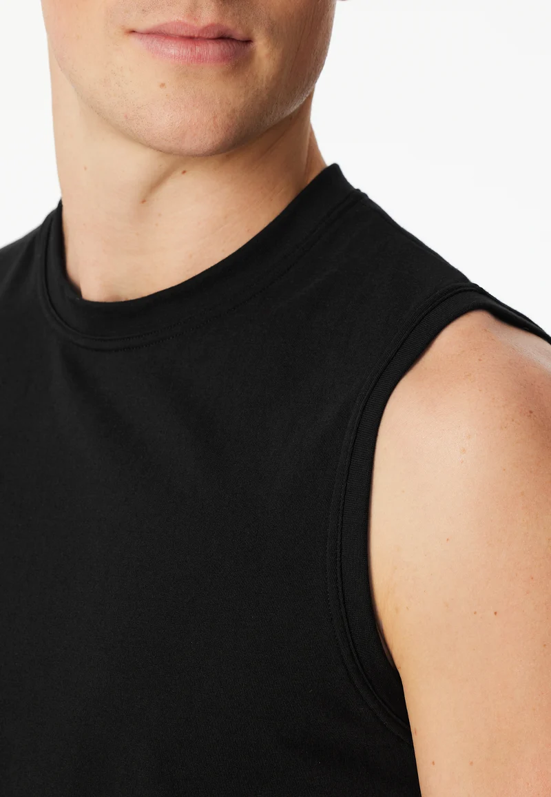 Shirt ärmellos 2er-Pack Schwarz - Essentials