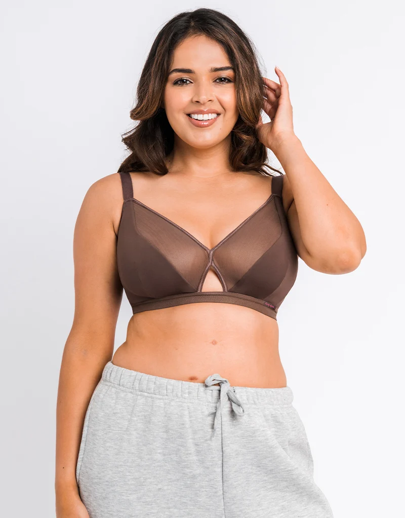 Curvy Kate Get Up and Chill Non-Wired Bralette Cocoa