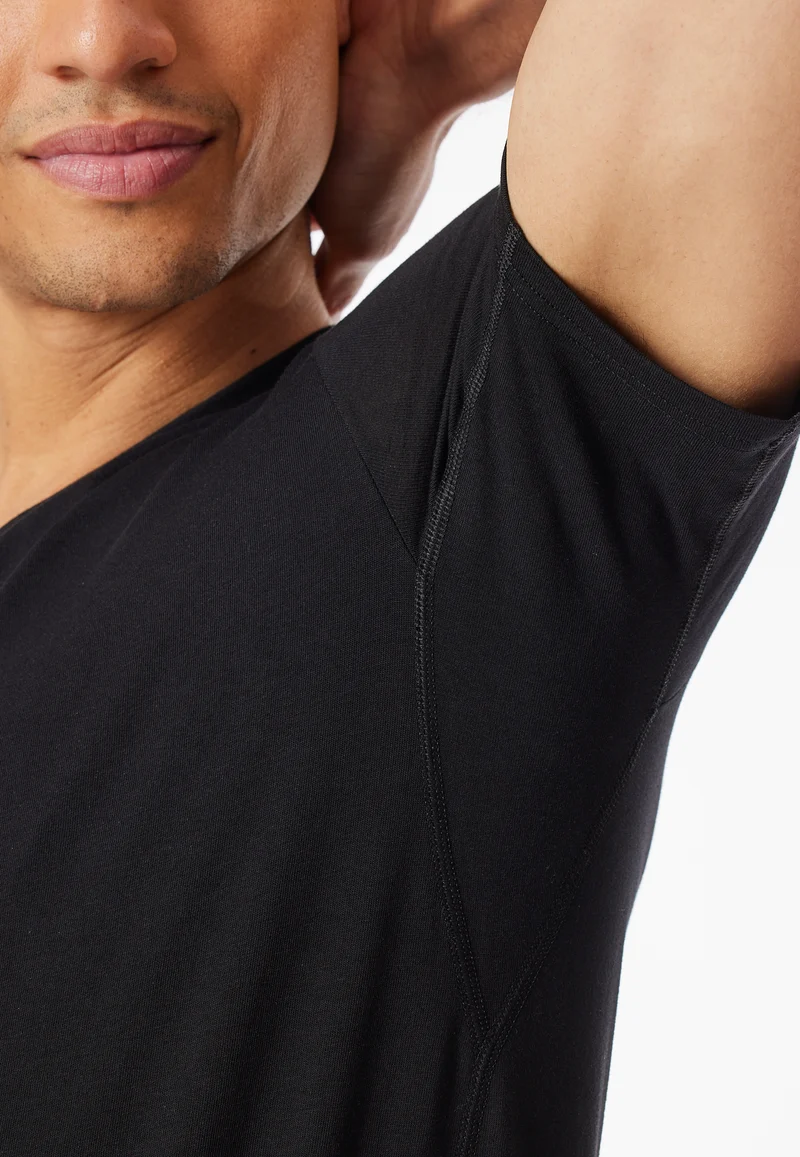 T-Shirt V-Ausschnitt Schwarz - Premium Cotton