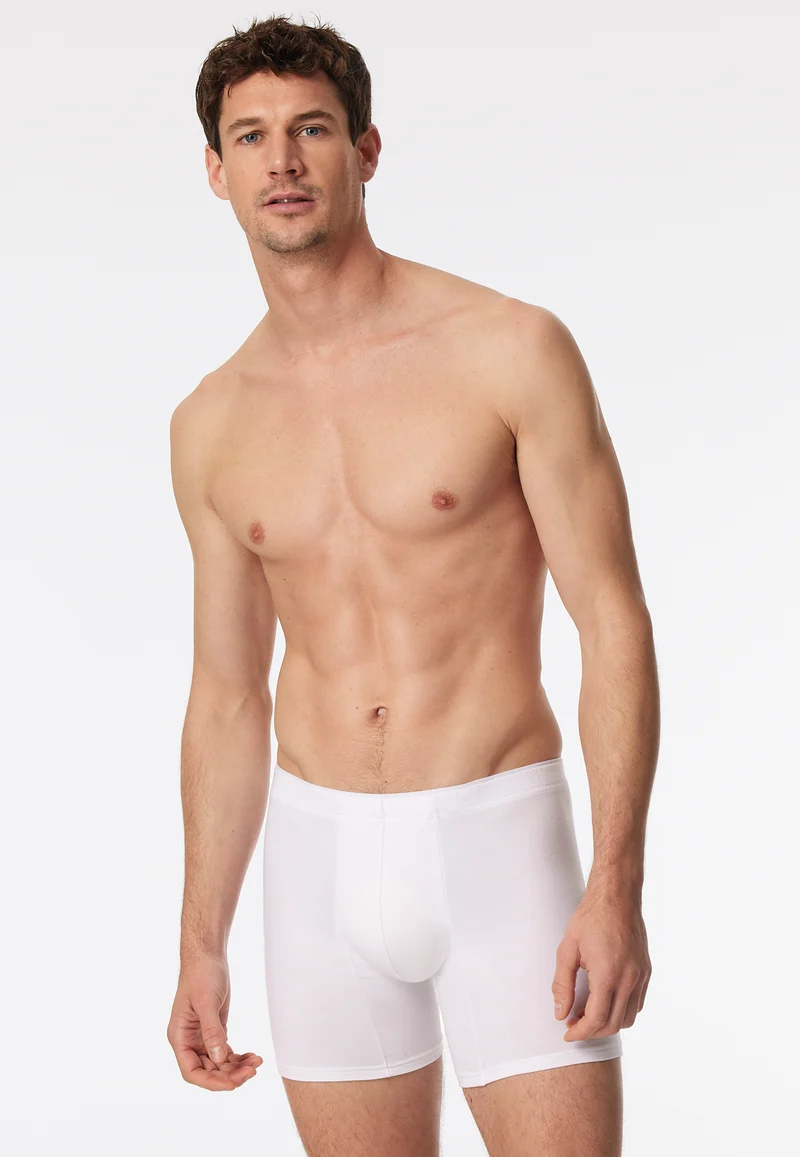 Enge Boxershorts lang Weiss - Premium Cotton