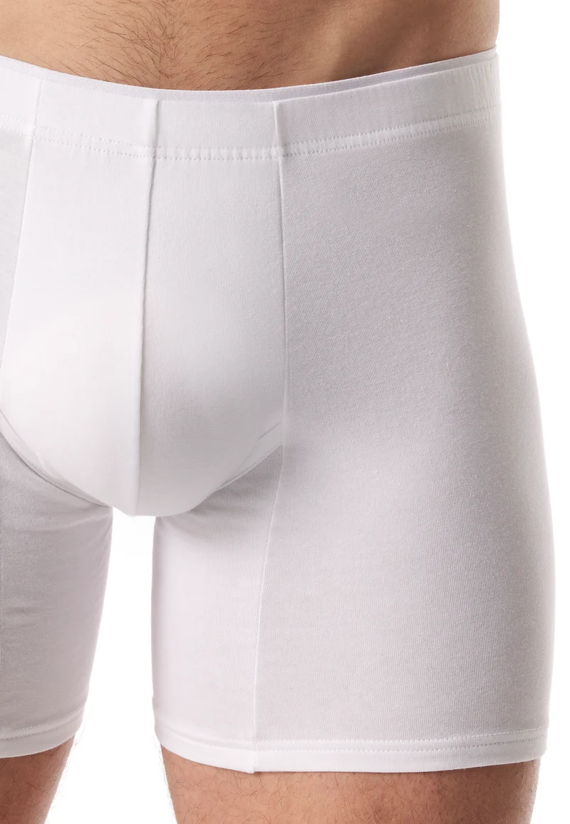 Enge Boxershorts lang Weiss - Premium Cotton
