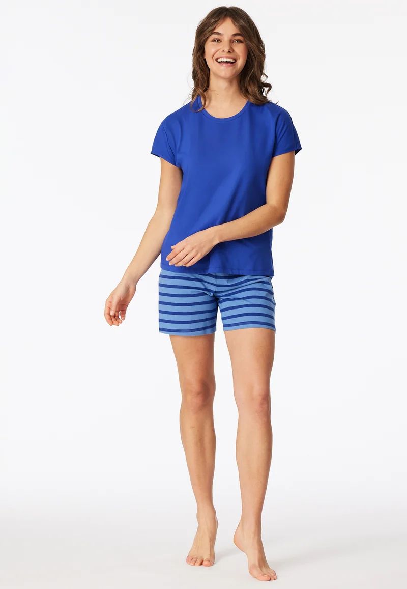 Schlafanzug kurz Blau - Casual Essentials
