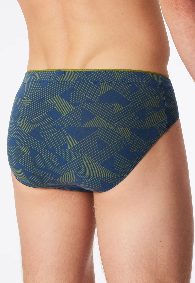 Slip Blau/Grün gemustert - Long Life Soft