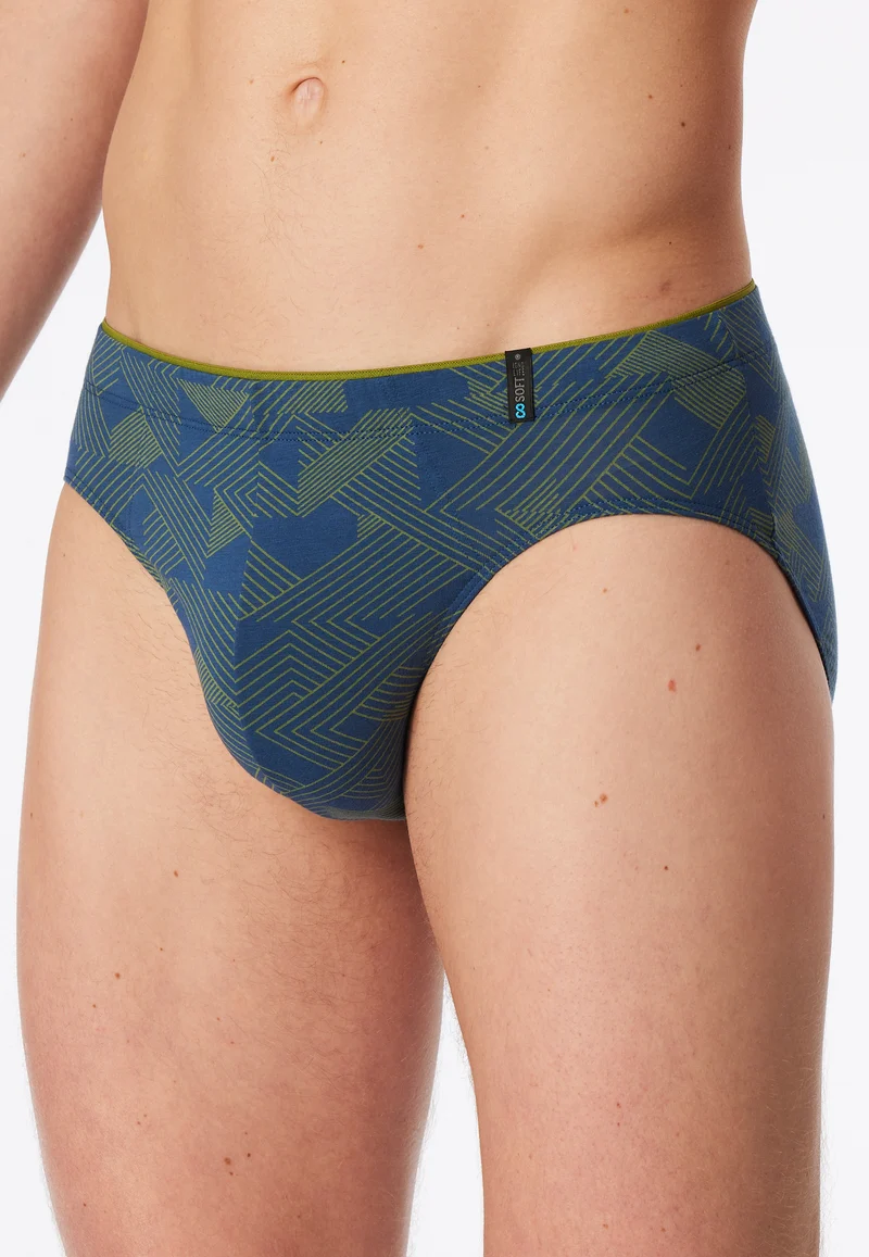 Slip Blau/Grün gemustert - Long Life Soft