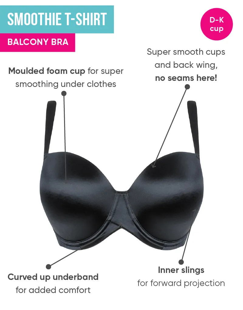 Curvy Kate Smoothie T-Shirt Balcony Moulded Bra Black