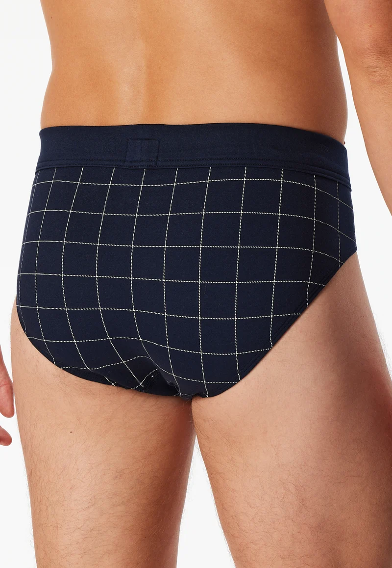 Slip Dunkelblau gestreift - Fine Interlock