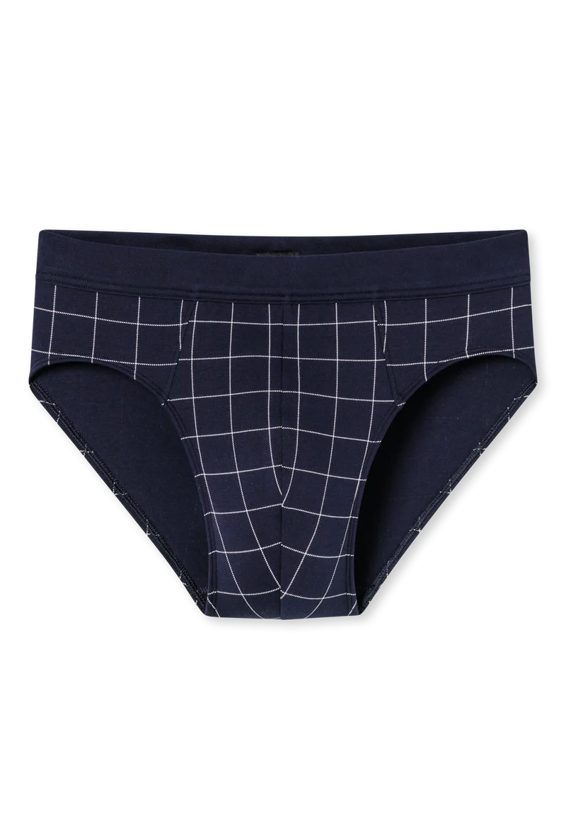 Slip Dunkelblau gestreift - Fine Interlock